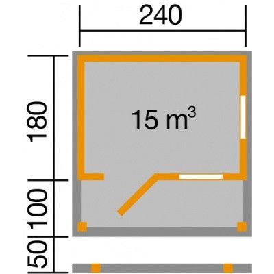 Weka Gartenhaus 820 Gr. 1 mit Bar Kaufen bei Azalp.de