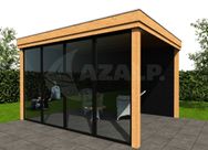 WoodAcademy Zijwand 300 cm Glas*