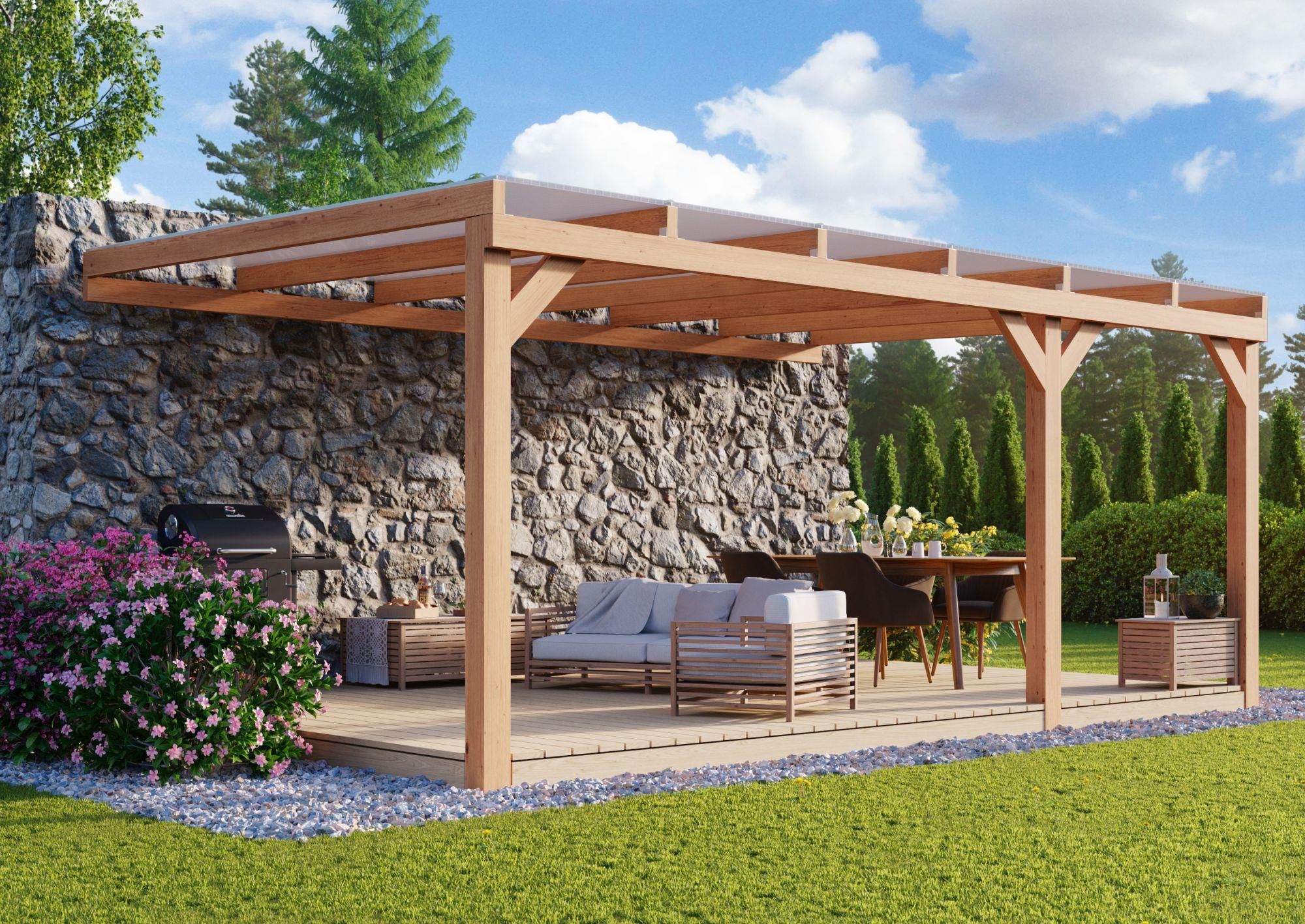 WoodAcademy Bedford Douglasie Gartenlaube 600x350 cm kopen bij Azalp.nl