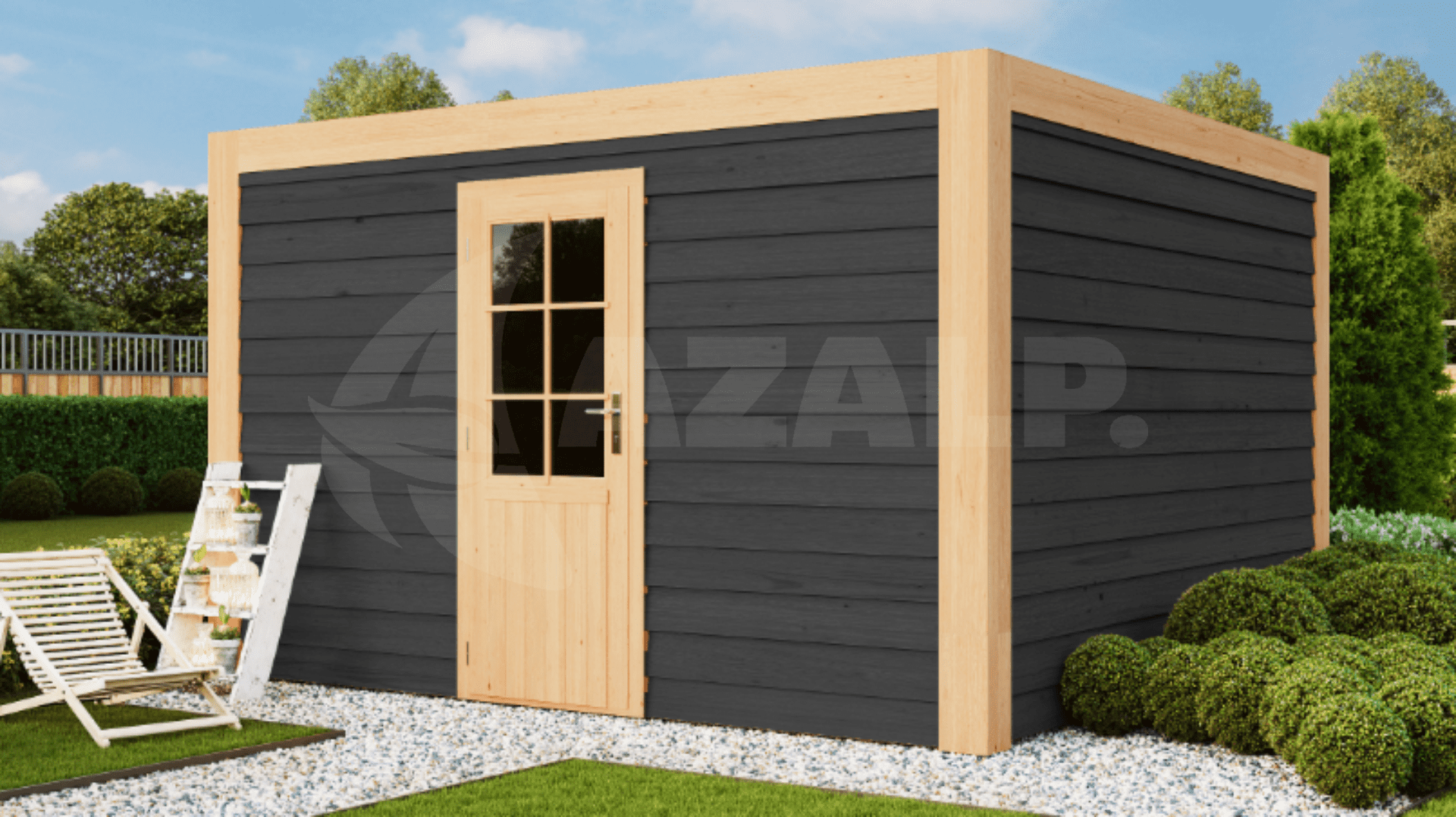 Woodacademy Granite Excellent Nero Gartenhaus 400x300 Cm Kaufen Bei Azalp De