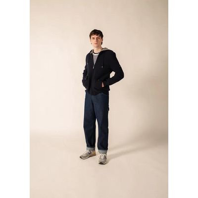 Foto van Saint James Oban Vest met Capuchon – Wolmix (1x1 Rib)