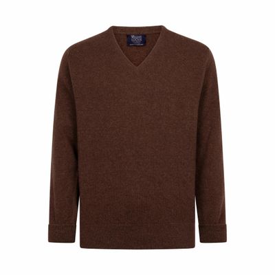 William Lockie Rob V-hals Mocha Foto van William Lockie Rob V-hals Mocha