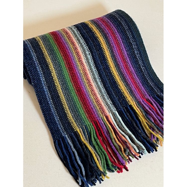 The Scarf Company Sjaal Dark Blue/Yellow