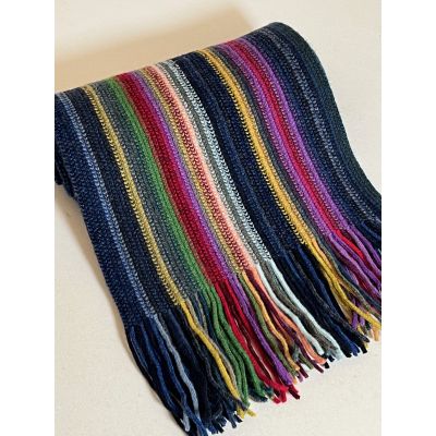 The Scarf Company Sjaal Dark Blue/Yellow Foto van The Scarf Company Sjaal Dark Blue/Yellow