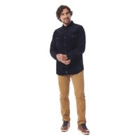 Mousqueton Kermelo Overshirt – Grove Rib met Dubbele Borstzak Marine