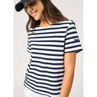 Saint James OLLIOULES T-shirt – Wit / Marineblauw