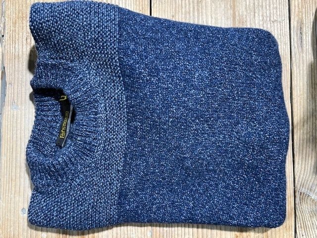 Fisherman out of Ireland Crew Neck links-links steek Indigo