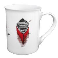 Porseleinen Mok Kajak rood
