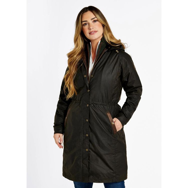 Dubarry Redington Dames Lange Waxjas - Verdigris 