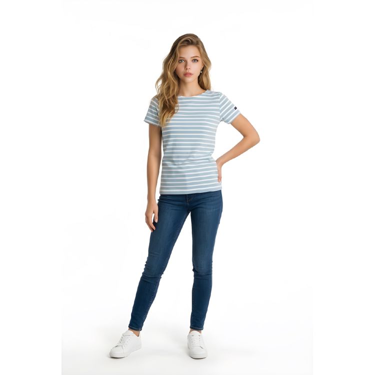 Saint James Etrille II Bretonse Streep Shirt nuance/neige