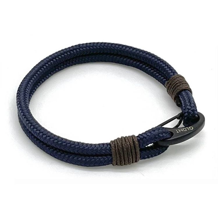 Glunt Armband Blue Navy Dark Brown