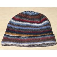 The Scarf Company Muts goud/paars/blauw