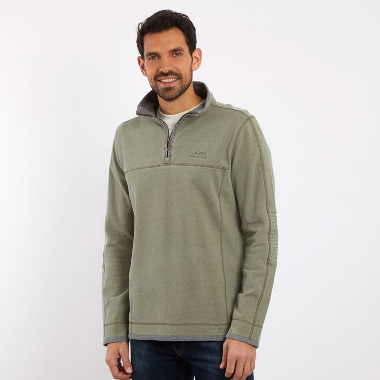 Weird Fish Kendall 1/4 zip safari