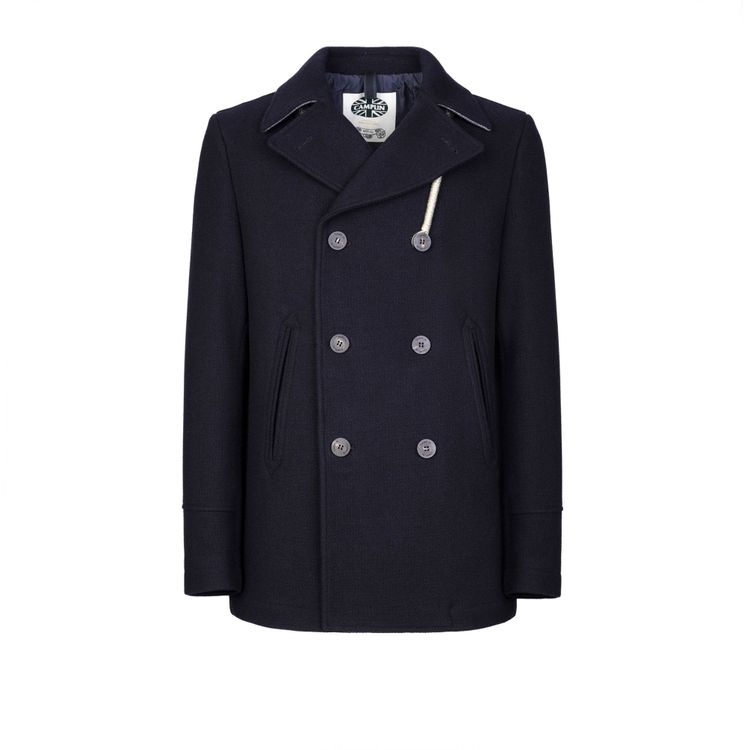 Camplin Island Peacoat Shetland Navy