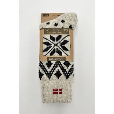 Noorse Sokken Wol IJsster Lichtgrijs Foto van Noorse Sokken Wol IJsster Lichtgrijs