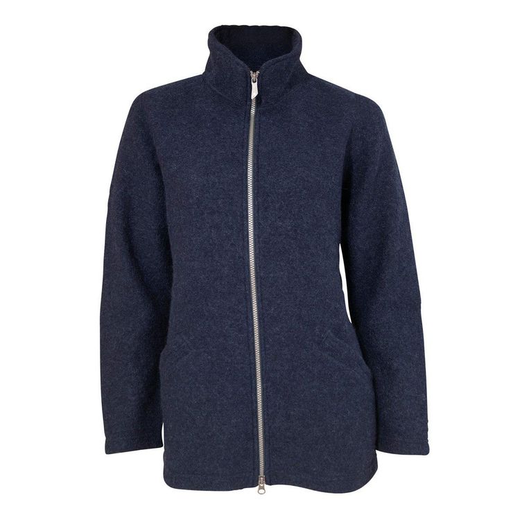 Ivanhoe Brodal Long Gekookte Wollen Vest Navy