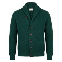 William Lockie Windsor Vest – 100% Lamswol met Sjaalkraag Groen