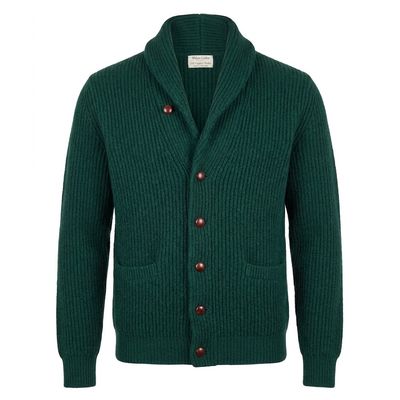 William Lockie Windsor Vest – 100% Lamswol met Sjaalkraag Groen Foto van William Lockie Windsor Vest – 100% Lamswol met Sjaalkraag Groen
