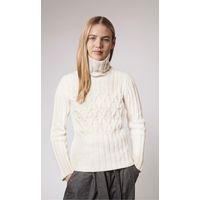 Fisherman out of Ireland Criss Cross kabel coltrui ecru