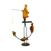`Authentic Models Balance Toy Fisherman