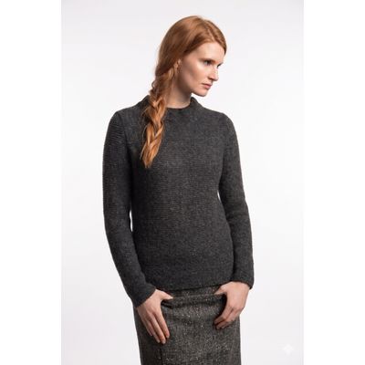 Foto van Fisherman out of Ireland Mock Neck Trui Charcoal