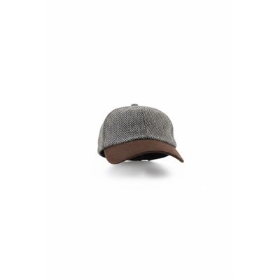 Foto van Walker and Hawkes Brungton Harris Tweed Baseball Cap met Suède Leren Klep