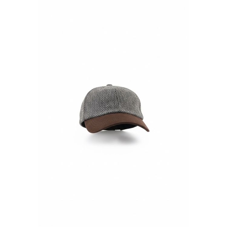 Walker and Hawkes Brungton Harris Tweed Baseball Cap met Suède Leren Klep