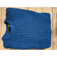 Fisherman out of Ireland Crew Neck Ribbed Raglan Petrol/Charcoal