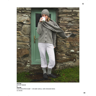 Fisherman out of Ireland Sjaalkraag Vest- Cloud Foto van Fisherman out of Ireland Sjaalkraag Vest- Cloud