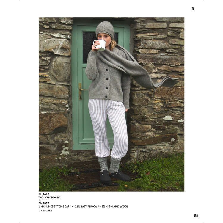 Fisherman out of Ireland Sjaalkraag Vest- Cloud Fisherman out of Ireland Sjaalkraag Vest- Cloud