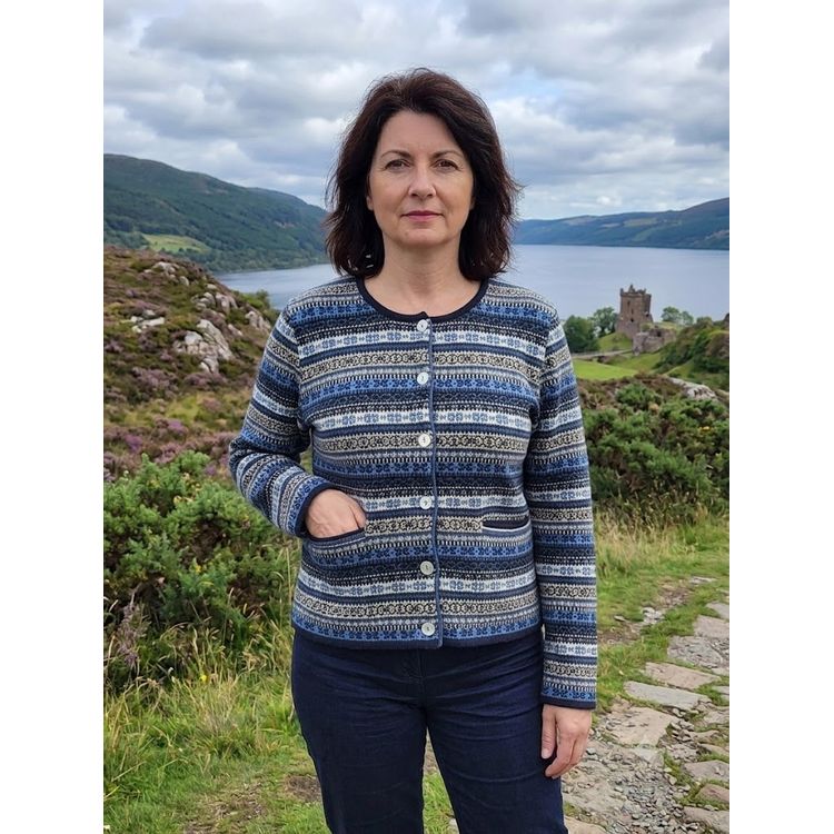 Emerald Grano Vest - Authentiek Fair Isle Wollen Vest voor Dames Lichtblauw