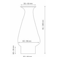 Lampenglas Lotus 20 (65 mm) voor olielamp