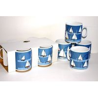 Porseleinen Mok Open Zeilbootjes Set