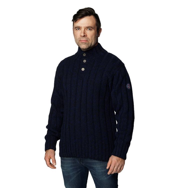 Devold Nansen Rib Knit blauw gemêleerd