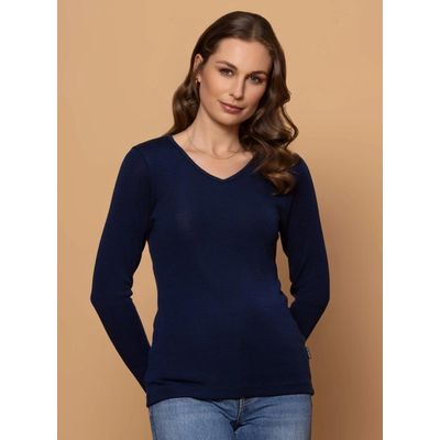 Foto van Bay Road Merinos Juliet V-Neck Navy
