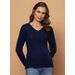 Bay Road Merinos Juliet V-Neck Navy