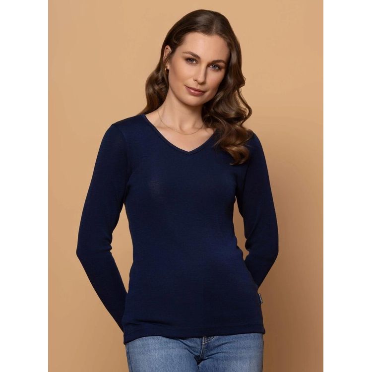 Bay Road Merinos Juliet V-Neck Navy