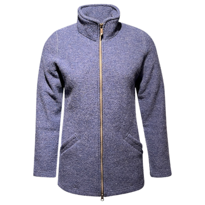Ivanhoe Brodal Long Gekookte Wollen Vest Denim Foto van Ivanhoe Brodal Long Gekookte Wollen Vest Denim