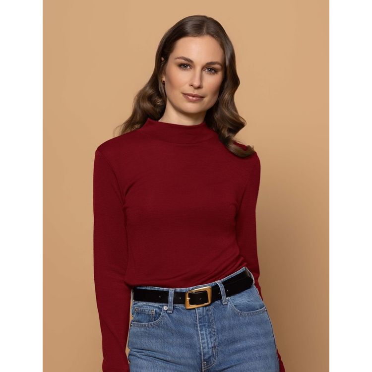 Bay Road Merinos Willow Turtle Neck Bordeaux