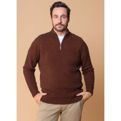 Foto van Noble Wilde Sefton Half Zip Possum, Merino & Zijde