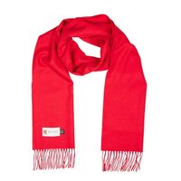 John Hanly Merino Wollen Sjaal Scharlakenrood