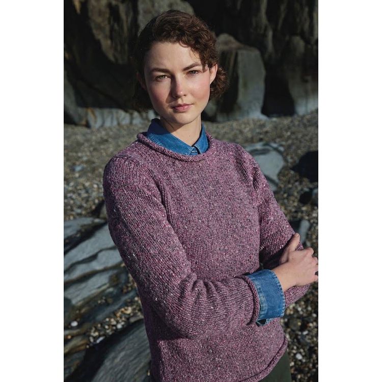 Fisherman out of Ireland Roll Neck Damestrui Dark Mauve