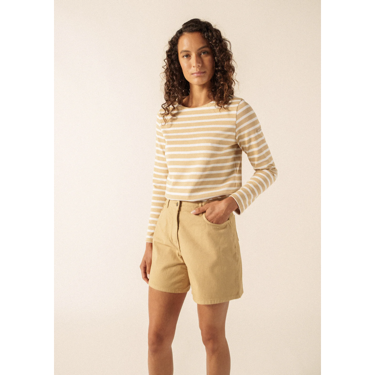 Saint James Méridien Breton shirt- Toile/Neige