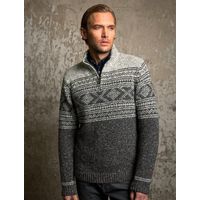 Fisherman out of Ireland Half Zip Jacquard