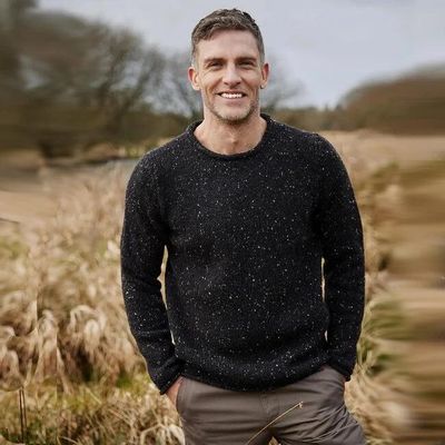 Fisherman out of Ireland Roll Neck Trui Zwart Foto van Fisherman out of Ireland Roll Neck Trui Zwart