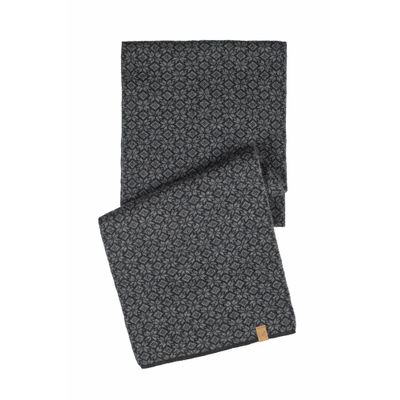 Foto van Ivanhoe of Sweden Sjaal Fiona – 100% Wol (Jacquard Gebreid) Grafiet