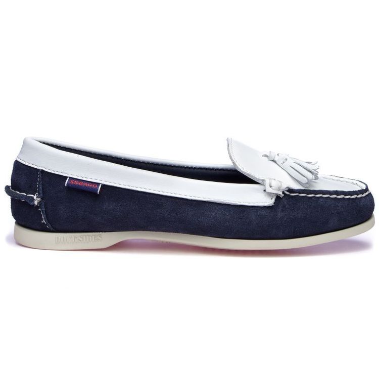 Sebago Janet Suede/leer navy/wit