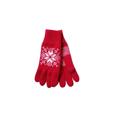 Norlender Wollen Handschoen Sneeuwster Rood Foto van Norlender Wollen Handschoen Sneeuwster Rood