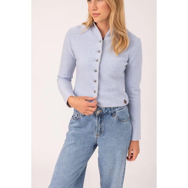 Stapf Damesvest Dorika – Getailleerd Vest van 100% Zuivere Scheerwol azuur
