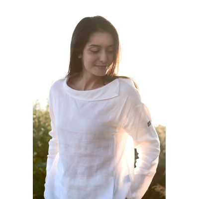 Foto van Mousqueton Odia linnen blouse wit